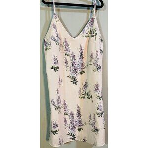 Floral Sleeveless Womens V-Neck Slip Dress adj straps MEDIUM